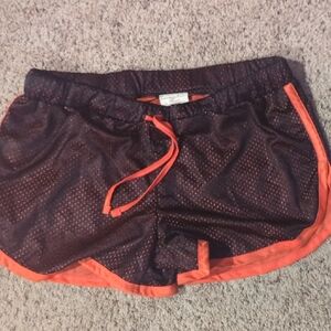 Bobbie Brooks Black and Orange Sports Shorts